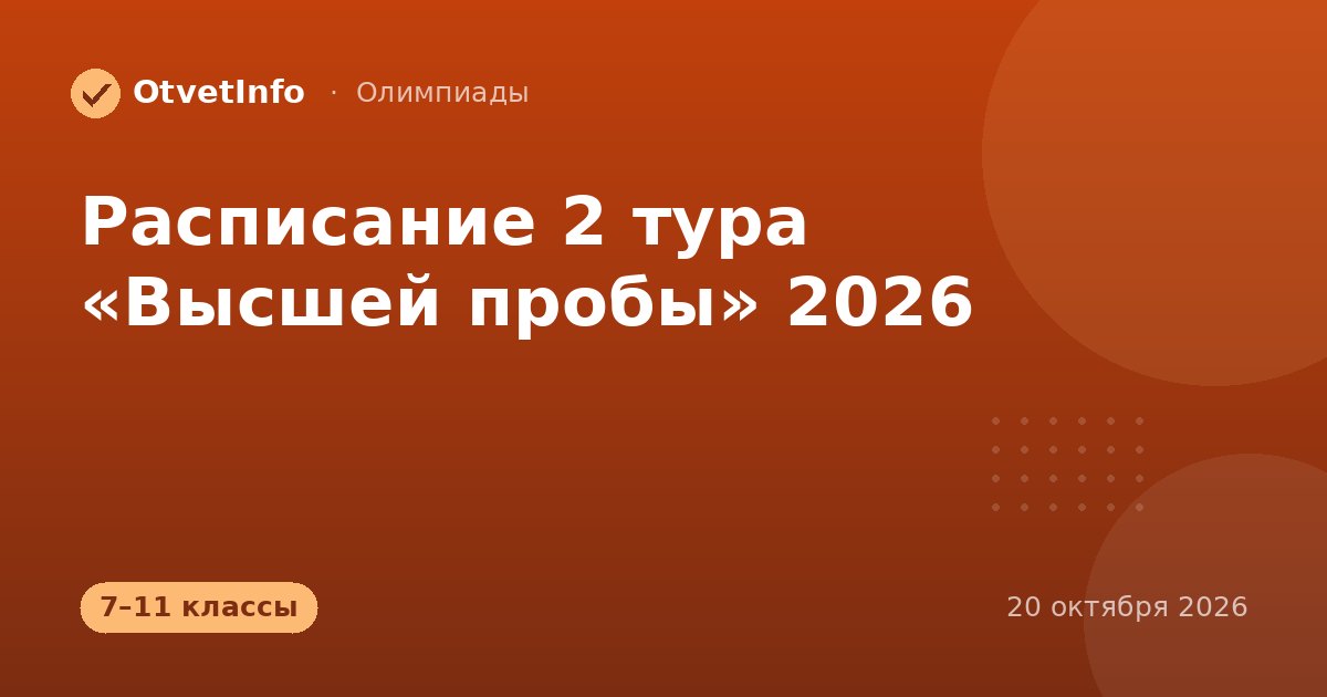 Расписание 2 тура «Высшей пробы» 2026: как проходит, когда и где участвовать